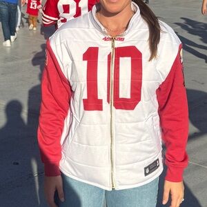 White and Red Men/Women’s Jacket